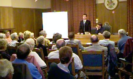[Chris Leslie MP at the Bingley public meeting against secrecy]