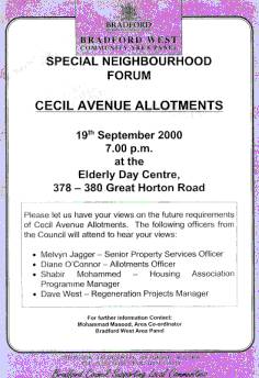 [Special Neighbourhood Forum meeting - no mention of housing]