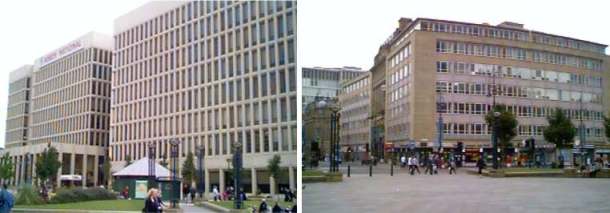 [Provincial House (left) will go, Office block (right) revamped]